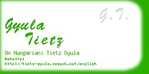 gyula tietz business card